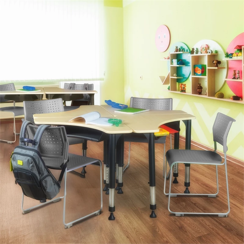 Eris Stack Chair (20 Pack)- Grey/ Chrome 12 Eris Stack Chair (20 Pack)- Grey/ Chrome - Image 10