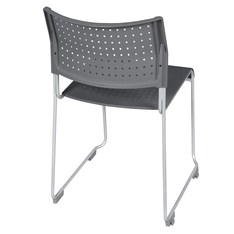 Eris Stack Chair (20 Pack)- Grey/ Chrome 10 Eris Stack Chair (20 Pack)- Grey/ Chrome - Image 8