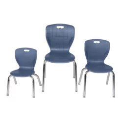 Andy 12" Stack Plastic Chair (20 Pack)- Navy Blue -CYMAX Sales 2203351 13 L