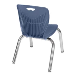 Andy 12" Stack Plastic Chair (20 Pack)- Navy Blue -CYMAX Sales 2203351 21 L