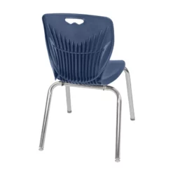 Andy 18" Stack Plastic Chair (8 Pack)- Navy Blue -CYMAX Sales 2203362 21 L