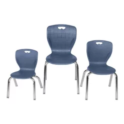 Andy 18" Stack Plastic Chair (8 Pack)- Navy Blue -CYMAX Sales 2203362 4 L