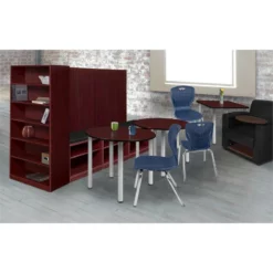 Andy 18" Stack Plastic Chair (8 Pack)- Navy Blue -CYMAX Sales 2203362 5 L