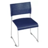 Eris Stack Plastic Chair (8 Pack)- Blue/ Chrome