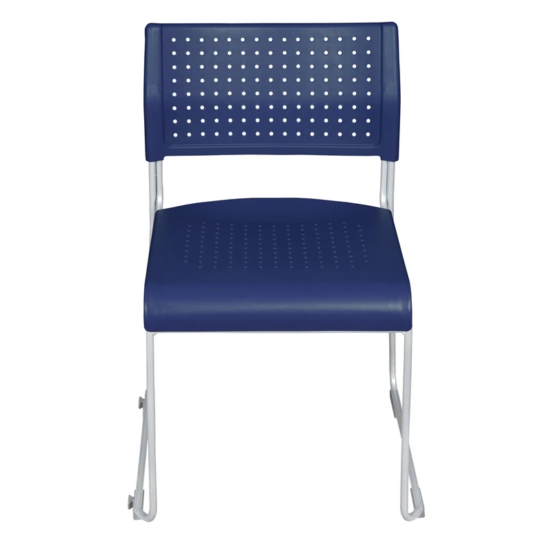 Eris Stack Plastic Chair (20 Pack)- Blue/ Chrome 18 Eris Stack Plastic Chair (20 Pack)- Blue/ Chrome - Image 16