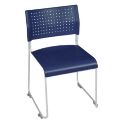 Eris Stack Plastic Chair (20 Pack)- Blue/ Chrome