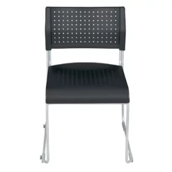 Eris Stack Plastic Chair (8 Pack)- Black/ Chrome -CYMAX Sales 2203367 4 L