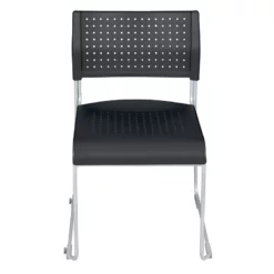 Eris Stack Plastic Chair (20 Pack)- Black/ Chrome -CYMAX Sales 2203368 10 L