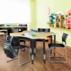 Eris Stack Plastic Chair (20 Pack)- Black/ Chrome -CYMAX Sales 2203368 19 L