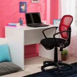 Niche Lux 35" Desk Shell- High Gloss White -CYMAX Sales 2204769 2 L