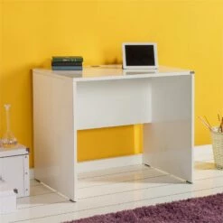 Niche Lux 35" Desk Shell- High Gloss White -CYMAX Sales 2204769 4 L