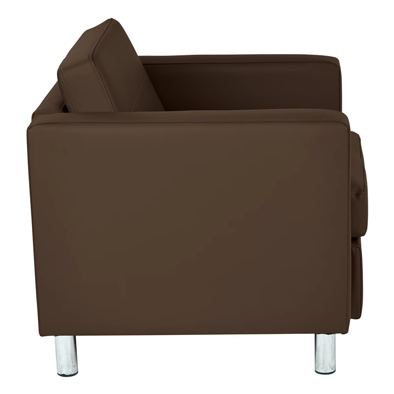 Pacific Armchair In Dillon Java Brown Vinyl Fabric 4 Pacific Armchair In Dillon Java Brown Vinyl Fabric - Image 2