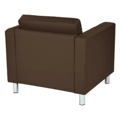 Pacific Armchair In Dillon Java Brown Vinyl Fabric 8 Pacific Armchair In Dillon Java Brown Vinyl Fabric -CYMAX Sales 2204896 2 L