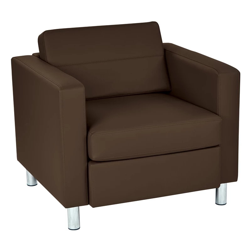 Pacific Armchair In Dillon Java Brown Vinyl Fabric 3 Pacific Armchair In Dillon Java Brown Vinyl Fabric