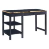 Benjara 23.31" 2-drawer Rectangular Transitional Solid Wood Desk In Black 2 Benjara 23.31" 2-drawer Rectangular Transitional Solid Wood Desk In Black -CYMAX Sales 2206828 5 L