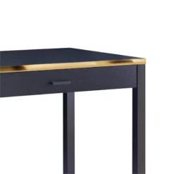 Benjara 23.31" 2-drawer Rectangular Transitional Solid Wood Desk In Black -CYMAX Sales 2206828 7 L