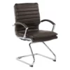 Office Star Guest Faux Leather Chair In Espresso With Chrome Base 2 Office Star Guest Faux Leather Chair In Espresso With Chrome Base -CYMAX Sales 2209431 L