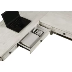 Baton Rouge L-Shape Desk In Champagne Oak Finish Engineered Wood 25 Baton Rouge L-Shape Desk In Champagne Oak Finish Engineered Wood -CYMAX Sales 2211292 10 L