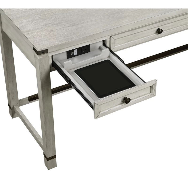 Baton Rouge L-Shape Desk In Champagne Oak Finish Engineered Wood 14 Baton Rouge L-Shape Desk In Champagne Oak Finish Engineered Wood - Image 12