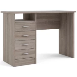 Tvilum Warner Desk With 4 Drawers In Truffle