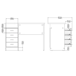Tvilum Warner Desk With 4 Drawers In Truffle -CYMAX Sales 2212741 10 L