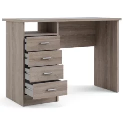 Tvilum Warner Desk With 4 Drawers In Truffle -CYMAX Sales 2212741 3 L