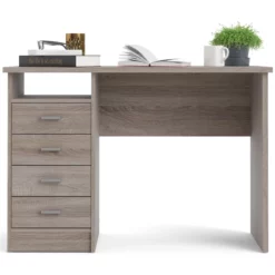 Tvilum Warner Desk With 4 Drawers In Truffle -CYMAX Sales 2212741 7 L