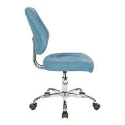 Sunnydale Office Chair In Sky Blue Fabric With Chrome Base -CYMAX Sales 2215865 2 L