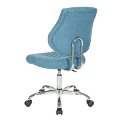 Sunnydale Office Chair In Sky Blue Fabric With Chrome Base -CYMAX Sales 2215865 4 L