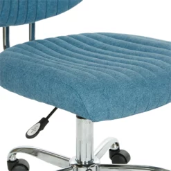 Sunnydale Office Chair In Sky Blue Fabric With Chrome Base -CYMAX Sales 2215865 5 L