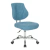 Sunnydale Office Chair In Sky Blue Fabric With Chrome Base -CYMAX Sales 2215865 L