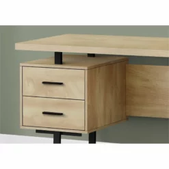 Computer Desk Home Office Laptop Storage Drawers 60"L Work Metal Natural -CYMAX Sales 2216798 2 L