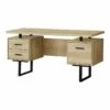 Computer Desk Home Office Laptop Storage Drawers 60"L Work Metal Natural 1 Computer Desk Home Office Laptop Storage Drawers 60"L Work Metal Natural -CYMAX Sales 2216798 4 L
