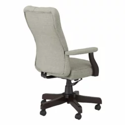 Arden Lane High Back Tufted Office Chair With Arms In Light Gray Fabric -CYMAX Sales 2218164 4 L
