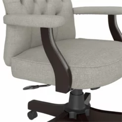 Arden Lane High Back Tufted Office Chair With Arms In Light Gray Fabric -CYMAX Sales 2218164 9 L