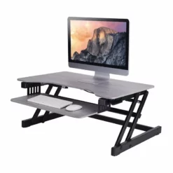 Rocelco 32" Height Adjustable Standing Desk Converter In Gray (R ADRG) -CYMAX Sales 2221909 7 L