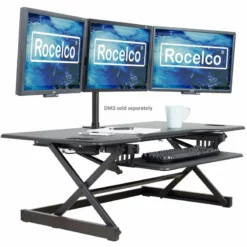 Rocelco 46" Large Height Adjustable Standing Desk Converter - Black -CYMAX Sales 2221927 2221928 L