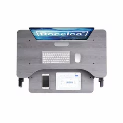 Rocelco 37.5" Deluxe Height Adjustable Standing Desk Converter - Gray (R DADRG) 14 Rocelco 37.5" Deluxe Height Adjustable Standing Desk Converter - Gray (R DADRG) -CYMAX Sales 2221934 4 L