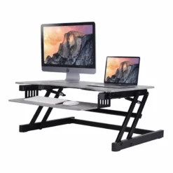 Rocelco 37.5" Deluxe Height Adjustable Standing Desk Converter - Gray (R DADRG) 17 Rocelco 37.5" Deluxe Height Adjustable Standing Desk Converter - Gray (R DADRG) -CYMAX Sales 2221934 7 L