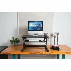 32" Height Adjustable Standing Desk Converter In Black (R EADRB2) -CYMAX Sales 2221936 4 L