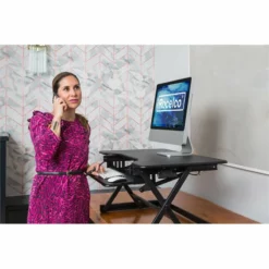 32" Height Adjustable Standing Desk Converter In Black (R EADRB2) -CYMAX Sales 2221936 7 L