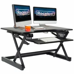 32" Height Adjustable Standing Desk Converter In Black (R EADRB2)