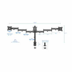 46" Large Adjustable Standing Desk Converter/Triple Monitor Mount Bundle - Teak 13 46" Large Adjustable Standing Desk Converter/Triple Monitor Mount Bundle - Teak -CYMAX Sales 2222225 4 L