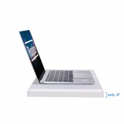 Rocelco 19" Stainless Steel Portable Standing Desk Riser Converter In White -CYMAX Sales 2222251 4 L