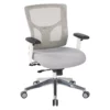 Pro Grid Gray Mesh Fabric Mid Back Chair With 2-Way Adjustable Arms -CYMAX Sales 2223356 L