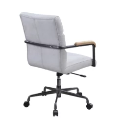 ACME Halcyon Leather Adjustable Height Swivel Office Chair In Vintage White 18 ACME Halcyon Leather Adjustable Height Swivel Office Chair In Vintage White -CYMAX Sales 2225587 6 L