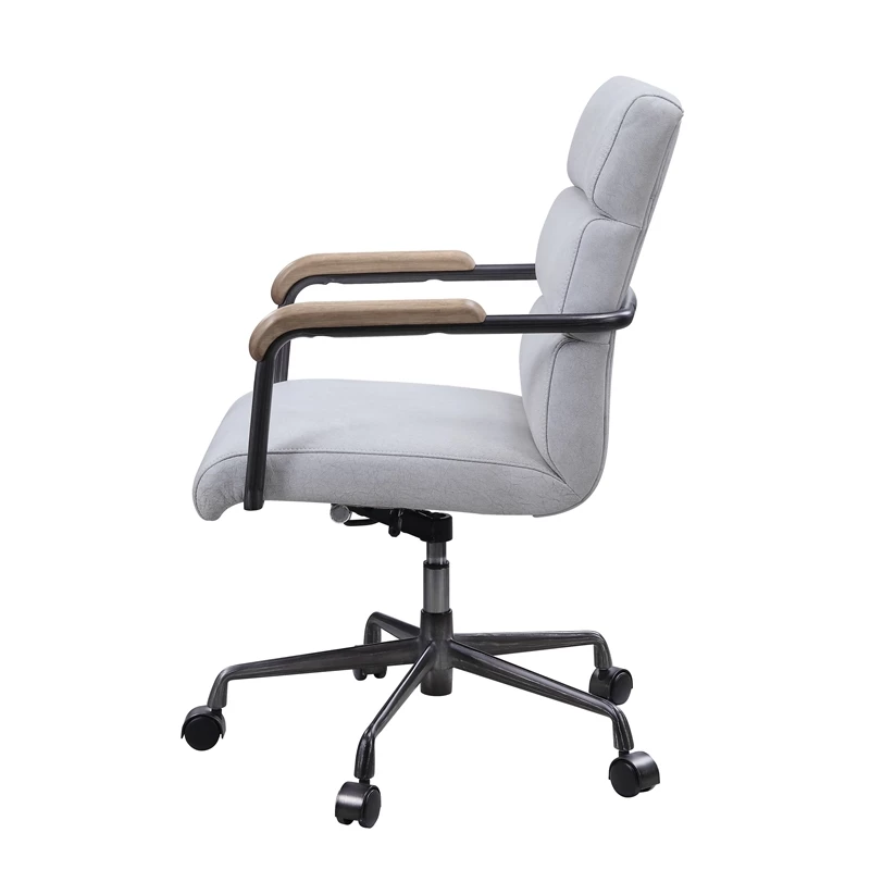 ACME Halcyon Leather Adjustable Height Swivel Office Chair In Vintage White 12 ACME Halcyon Leather Adjustable Height Swivel Office Chair In Vintage White - Image 10