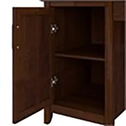 Scranton & Co Wood Computer Desks With Storage Cabinet In Bing Cherry -CYMAX Sales 2226015 18 L