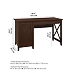 Scranton & Co Wood Computer Desks With Storage Cabinet In Bing Cherry -CYMAX Sales 2226015 21 L