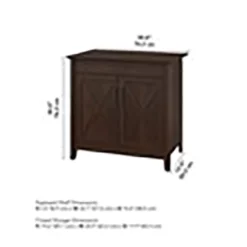 Scranton & Co Wood Secretary Desk With Keyboard Tray & Cabinet In Cherry -CYMAX Sales 2226141 14 L